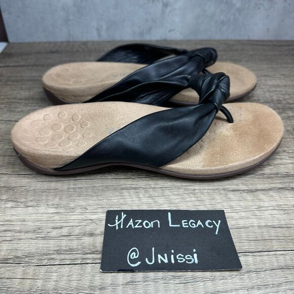 Vionic~Women’s~”Pippa” Black Slip On Thong Flip Flop Sandals~Size 8.5 - Picture 2 of 9